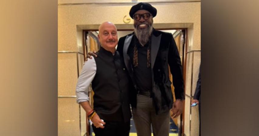 Anupam Kher poses with Chris Gayle, shares video from Dubai diaries