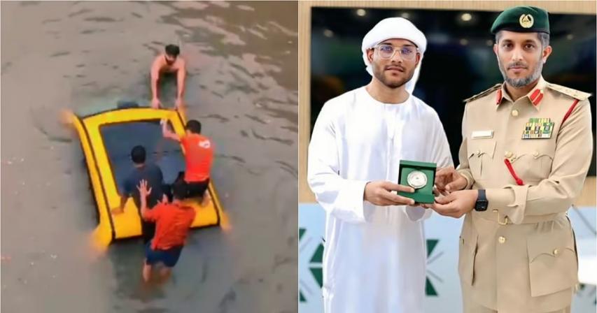 dubai-police-honour-expat-who-saved-5-from-sinking-suv-during-floods-last-year
