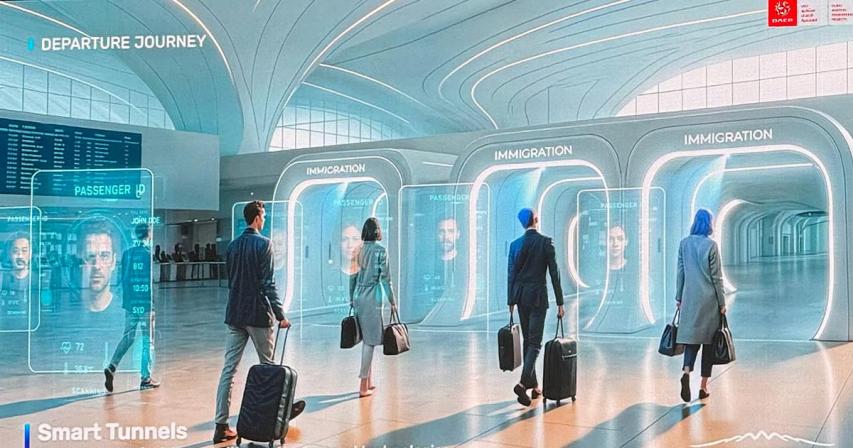 immigration-in-seconds-at-dubai's-al-maktoum-airport-robots-smart-tunnels-to-ease-travel
