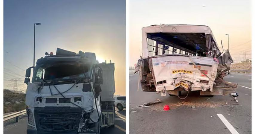 One killed, 19 injured in Dubai after truck crashes into workers' bus