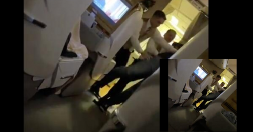 Emirates Airlines Crew Subdues Unruly Passenger on