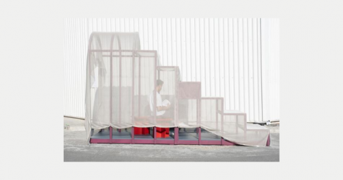 Palestinian artist's installation reimagines stairs,