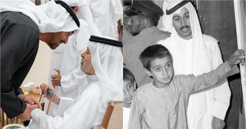 UAE President spots childhood teacher in crowded hall,