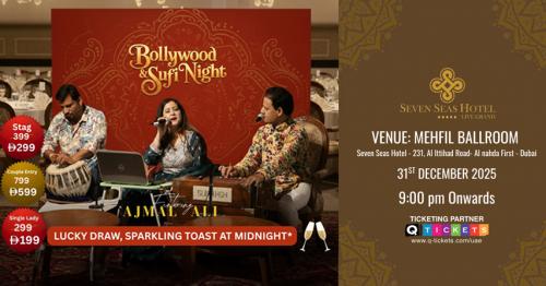 Bollywood & Sufi Night New Year Eve’s Royal Grand Gala